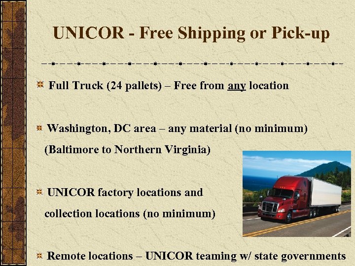 UNICOR - Free Shipping or Pick-up Full Truck (24 pallets) – Free from any