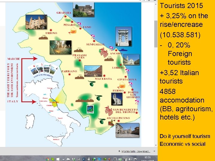 Tourists 2015 + 3, 25% on the rise/encrease (10. 538. 581) - 0, 20%