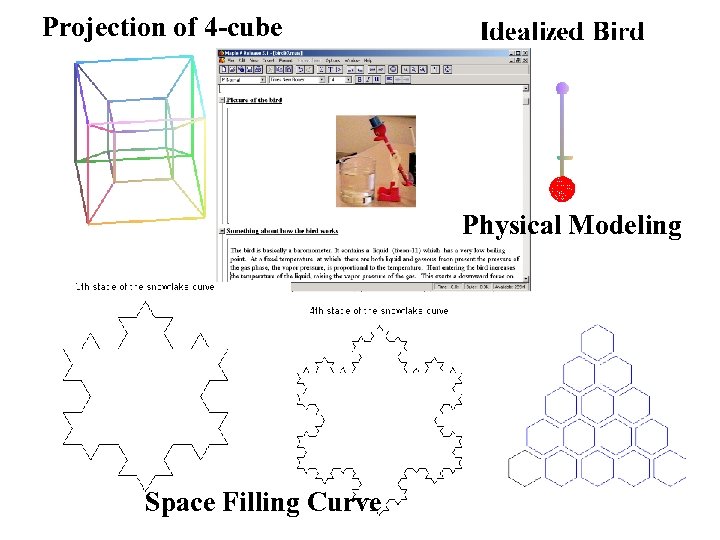Projection of 4 -cube Physical Modeling Space Filling Curve 