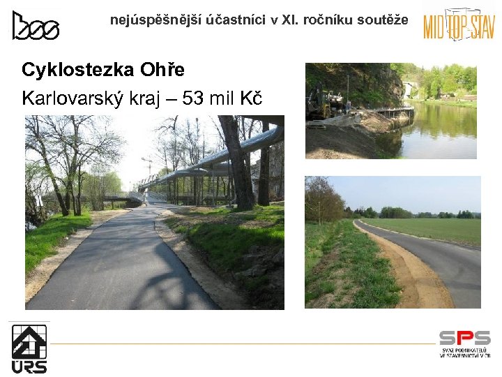 nejúspěšnější účastníci v XI. ročníku soutěže Cyklostezka Ohře Karlovarský kraj – 53 mil Kč