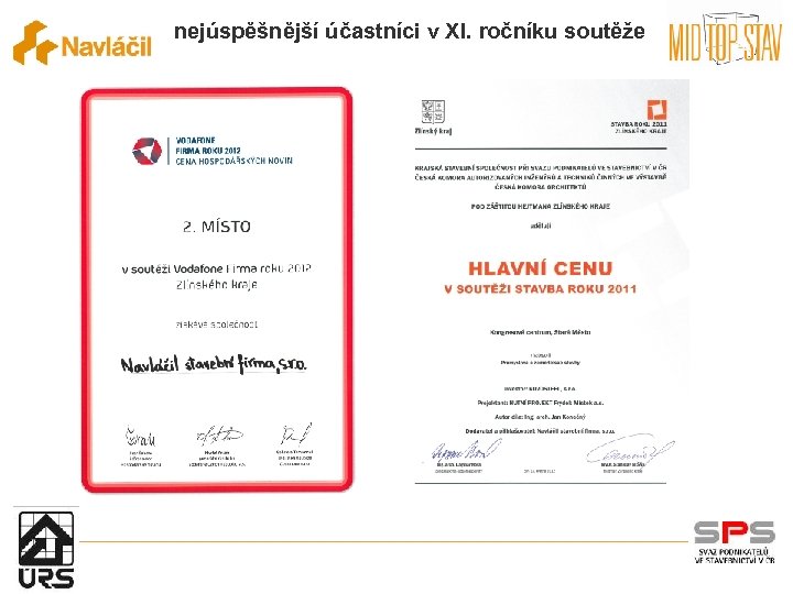 nejúspěšnější účastníci v XI. ročníku soutěže 