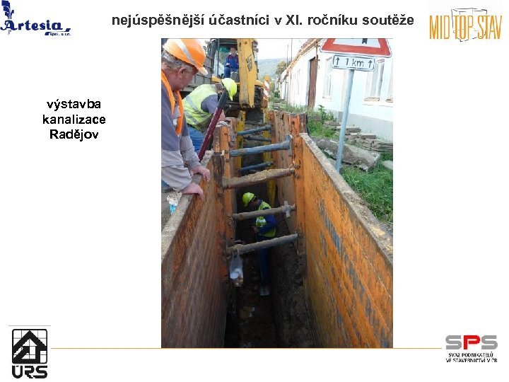 nejúspěšnější účastníci v XI. ročníku soutěže výstavba kanalizace Radějov 