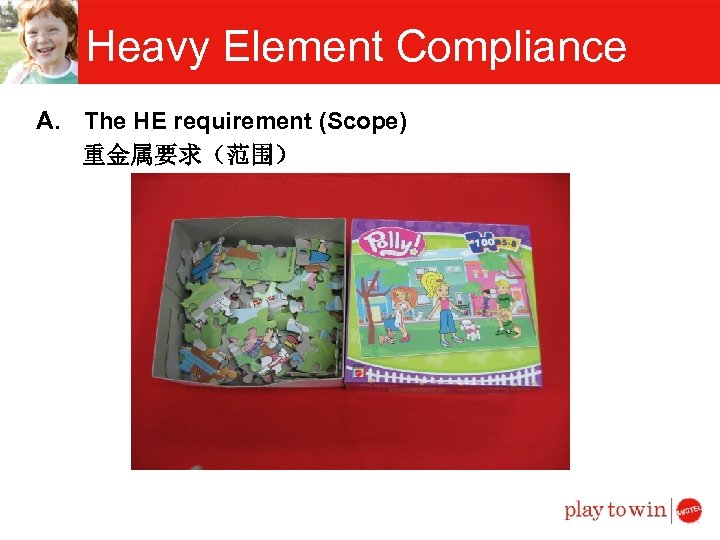 Heavy Element Compliance A. The HE requirement (Scope) 重金属要求（范围） 