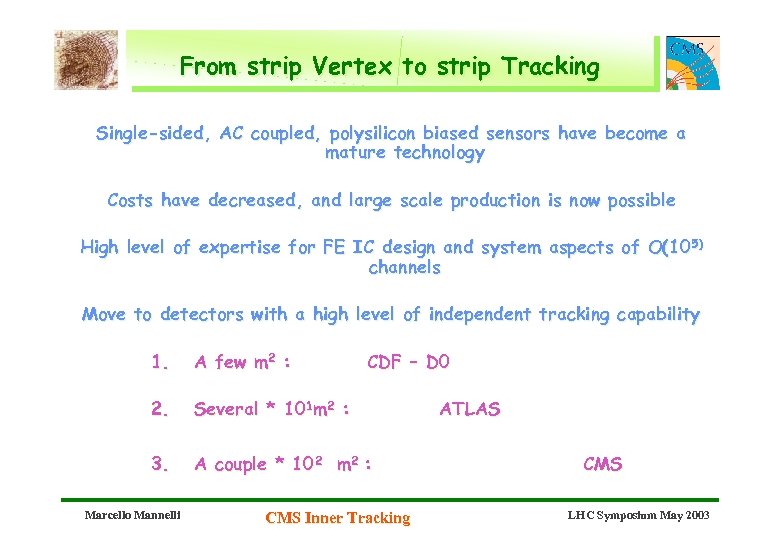 From strip Vertex to strip Tracking Single-sided, AC coupled, polysilicon biased sensors have become