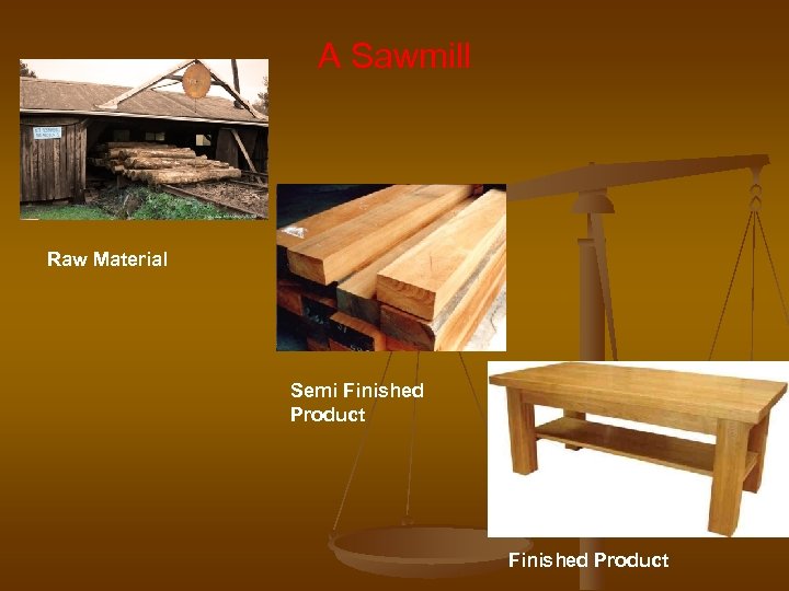 A Sawmill Raw Material Semi Finished Product 
