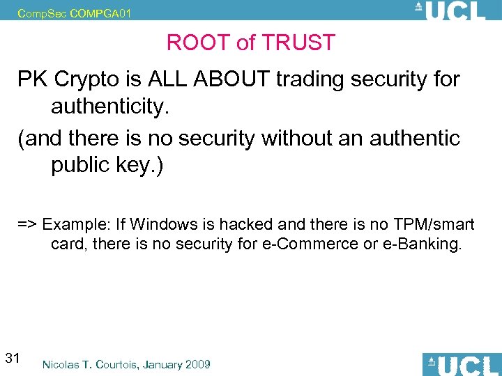 Comp. Sec COMPGA 01 ROOT of TRUST PK Crypto is ALL ABOUT trading security