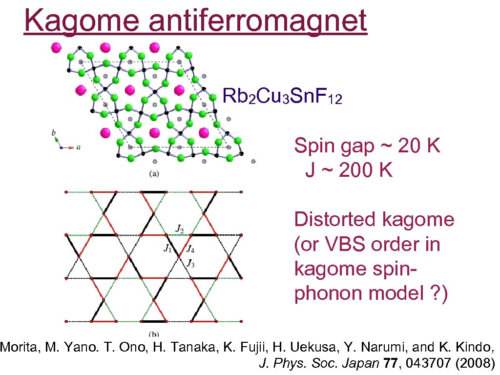 Kagome antiferromagnet Rb 2 Cu 3 Sn. F 12 Spin gap ~ 20 K