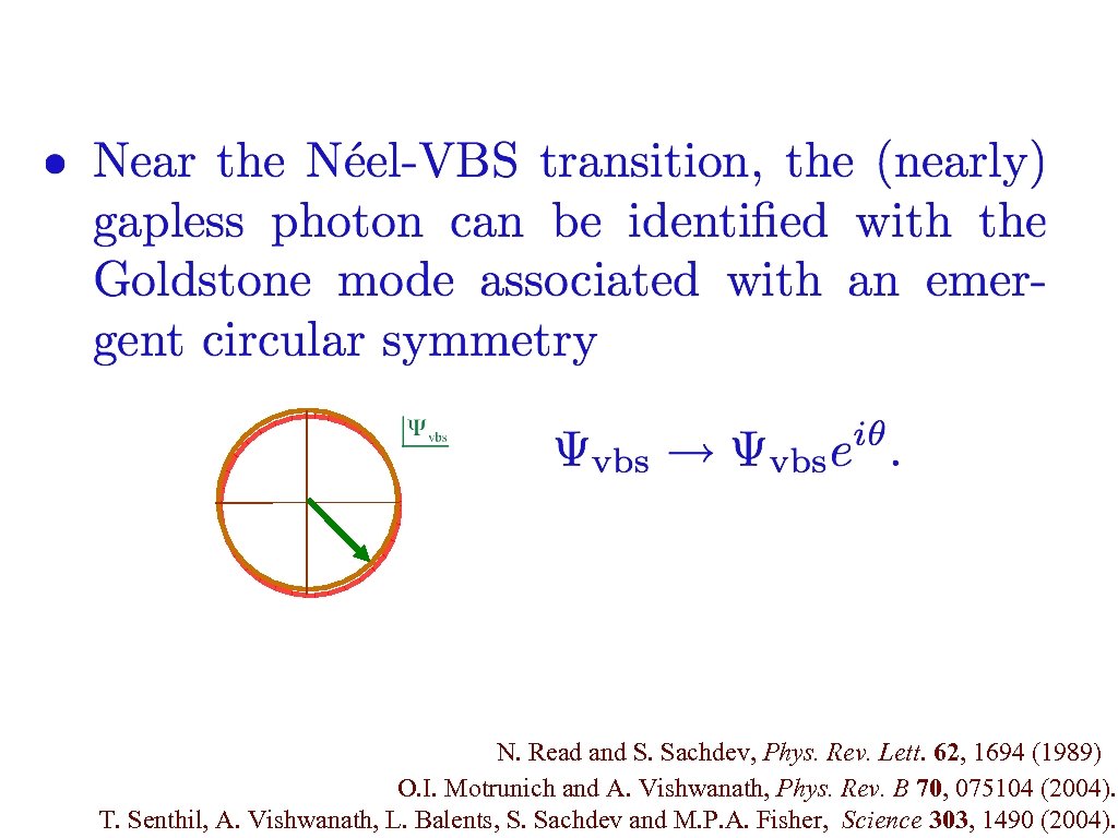 N. Read and S. Sachdev, Phys. Rev. Lett. 62, 1694 (1989) O. I. Motrunich