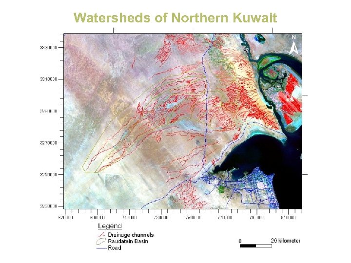 Watersheds of Northern Kuwait 