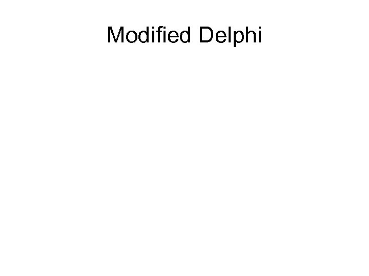 Modified Delphi 