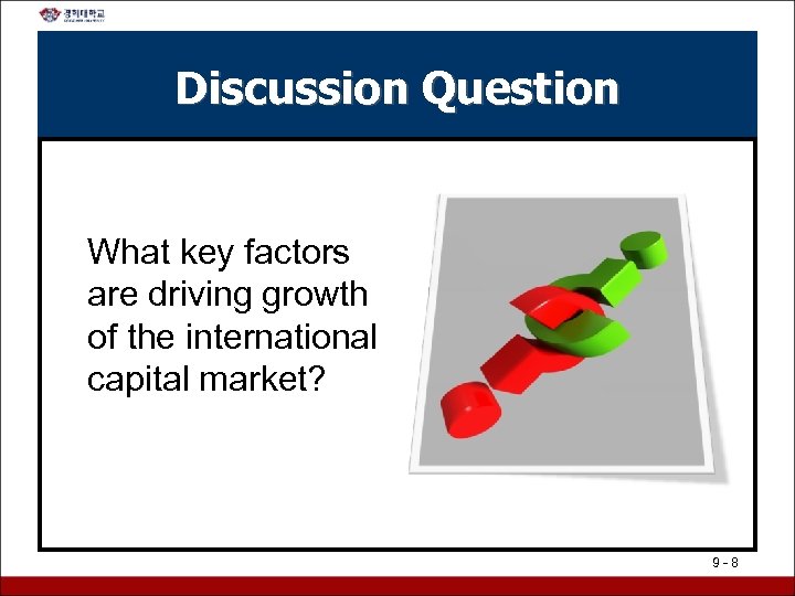 Discussion Question What key factors are driving growth of the international capital market? 9