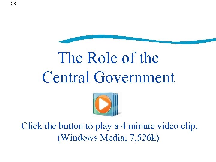 28 The Role of the Central Government Click the button to play a 4