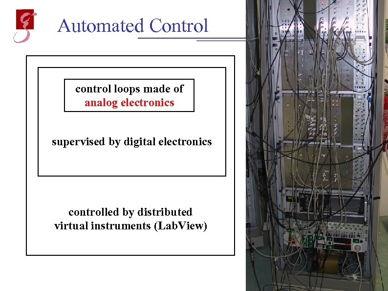 Automated Control control loops made of analog electronics supervised by digital electronics controlled by