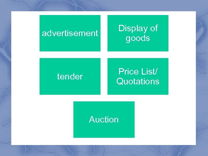advertisement Display of goods tender Price List/ Quotations Auction 