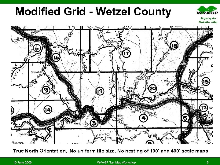  Modified Grid - Wetzel County Mapping the Mountain State True North Orientation, No