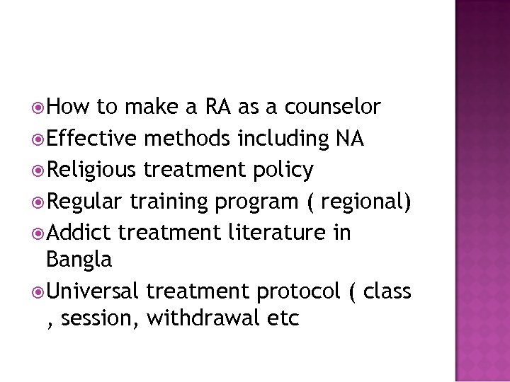  How to make a RA as a counselor Effective methods including NA Religious