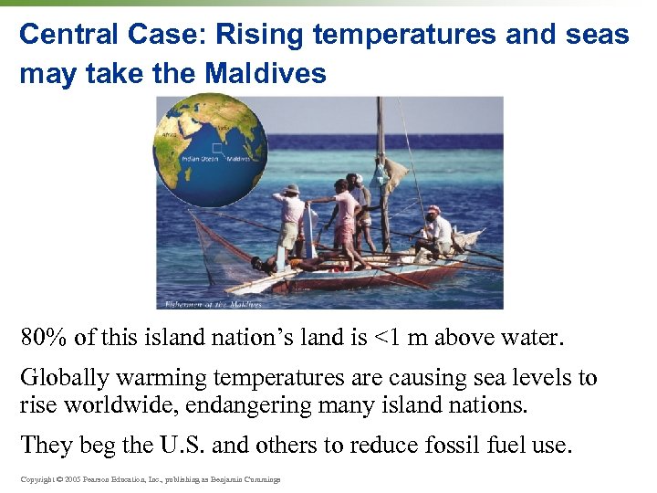 Central Case: Rising temperatures and seas may take the Maldives 80% of this island