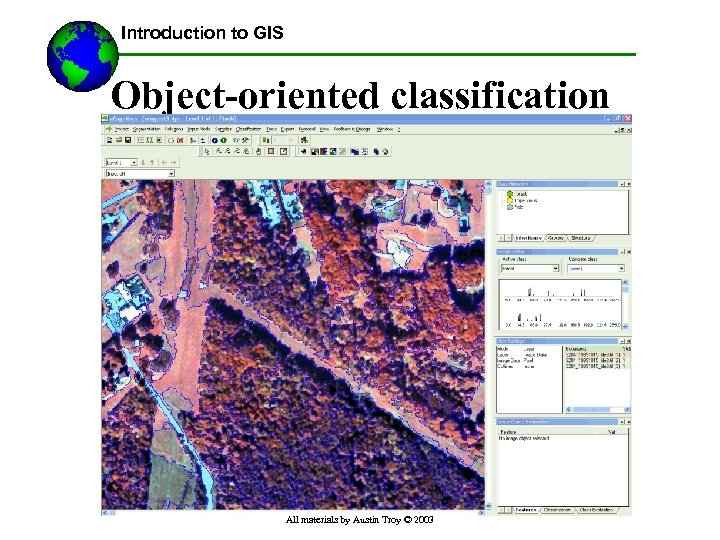 Introduction to GIS Object-oriented classification All materials by Austin Troy © 2003 