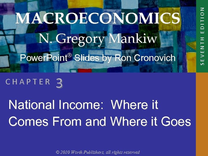 N. Gregory Mankiw Power. Point® Slides by Ron Cronovich CHAPTER 3 National Income: Where