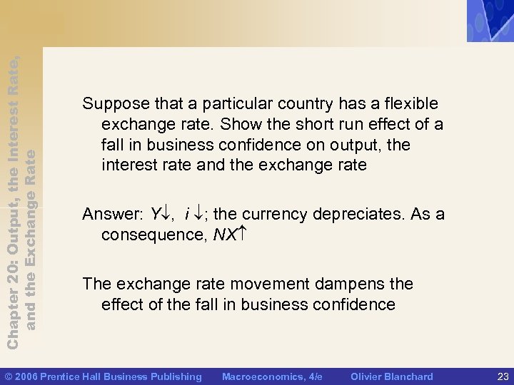 Chapter 20: Output, the Interest Rate, and the Exchange Rate Suppose that a particular