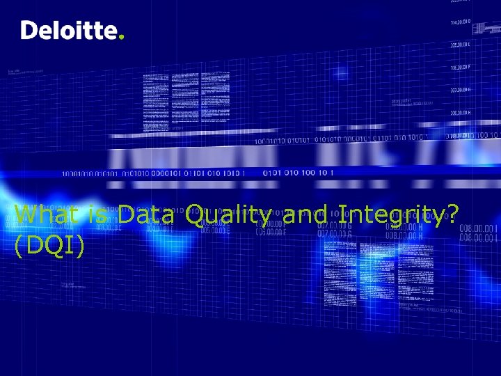 What is Data Quality and Integrity? (DQI) 