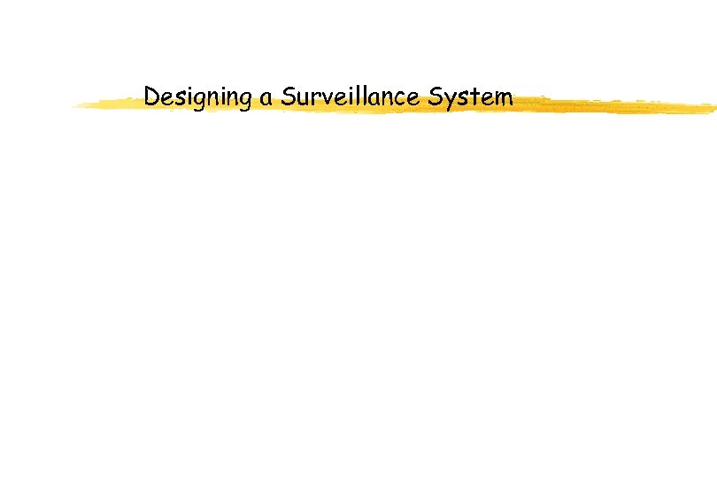 Designing a Surveillance System 