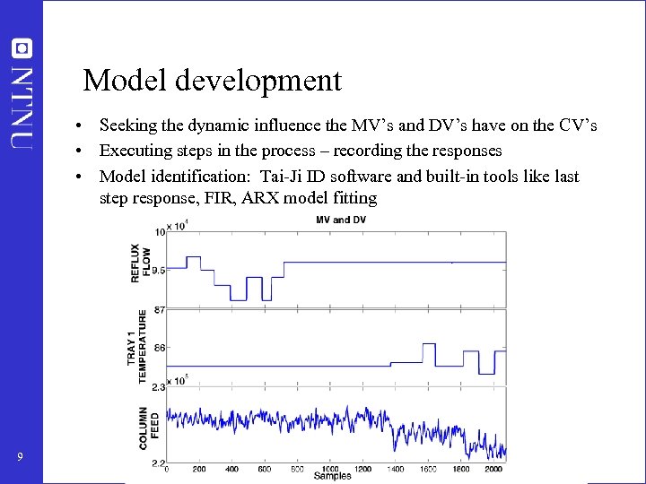 Model development • Seeking the dynamic influence the MV’s and DV’s have on the