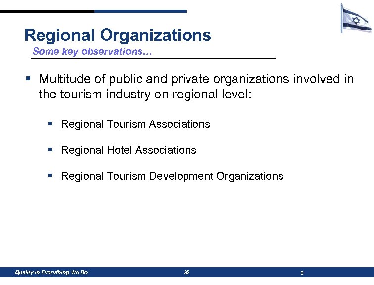 Regional Organizations Some key observations… § Multitude of public and private organizations involved in