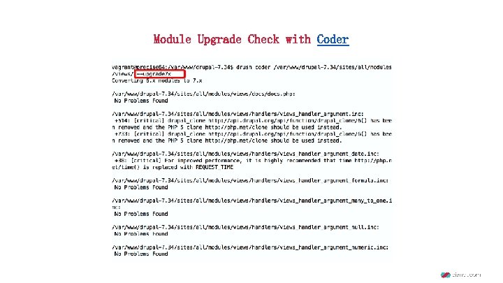 Module Upgrade Check with Coder 