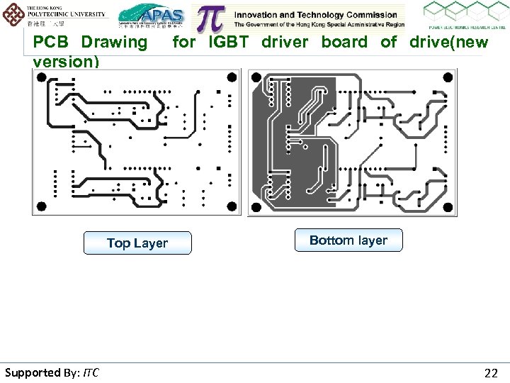 PCB Drawing version) Top Layer Supported By: ITC By for IGBT driver board of