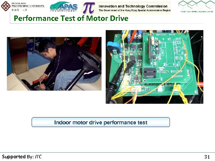 Performance Test of Motor Drive Indoor motor drive performance test Supported By: ITC By