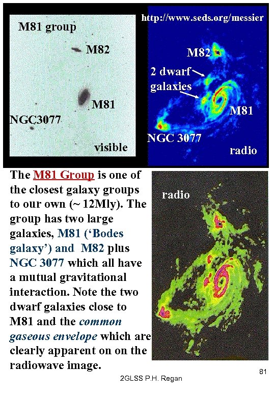 http: //www. seds. org/messier M 81 group M 82 2 dwarf galaxies M 81