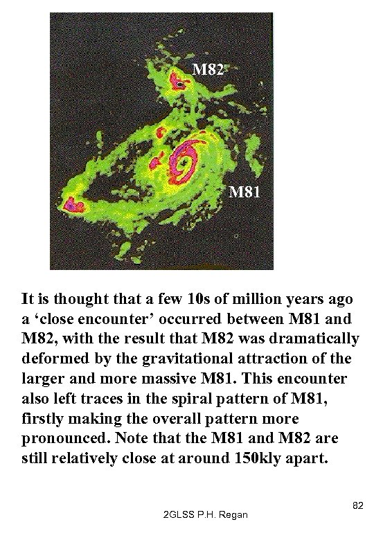 M 82 M 81 It is thought that a few 10 s of million