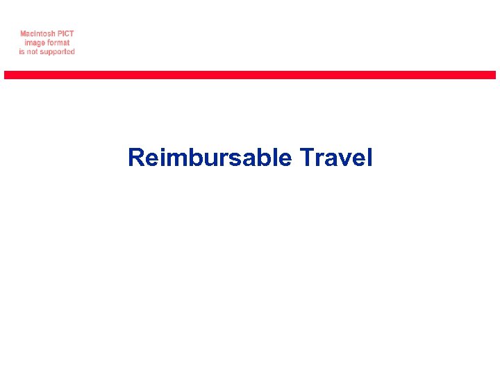 Reimbursable Travel 