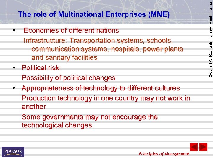 • Economies of different nations Infrastructure: Transportation systems, schools, communication systems, hospitals, power