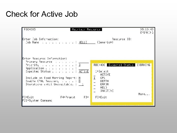 Check for Active Job 