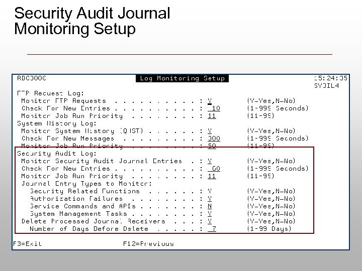 Security Audit Journal Monitoring Setup 