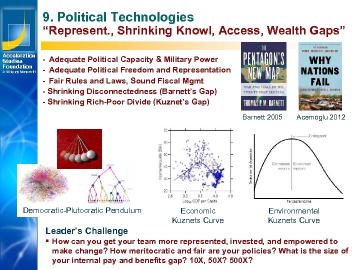 9. Political Technologies “Represent. , Shrinking Knowl, Access, Wealth Gaps” Acceleration Studies Foundation A
