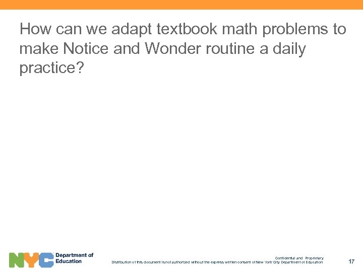 How can we adapt textbook math problems to make Notice and Wonder routine a