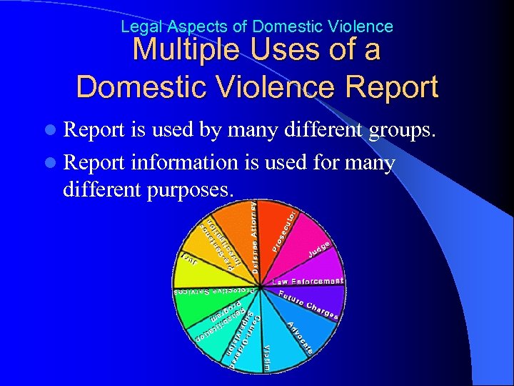 Legal Aspects of Domestic Violence Multiple Uses of a Domestic Violence Report l Report