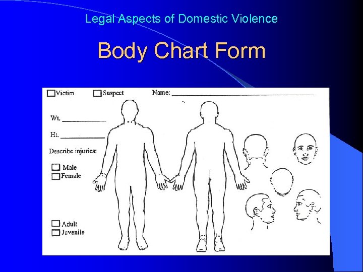 Legal Aspects of Domestic Violence Body Chart Form 