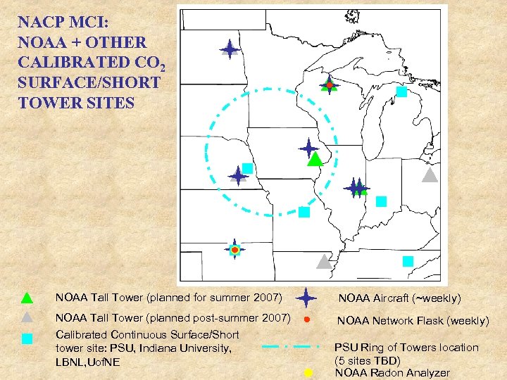 NACP MCI: NOAA + OTHER CALIBRATED CO 2 SURFACE/SHORT TOWER SITES NOAA Tall Tower