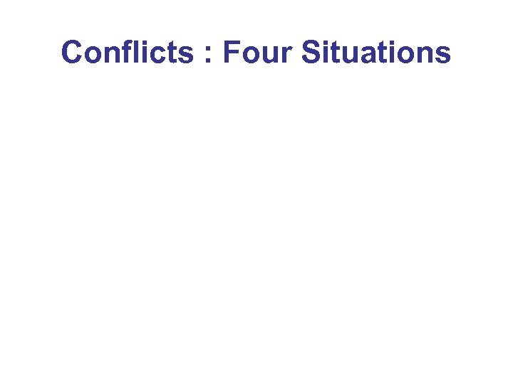 Conflicts : Four Situations 