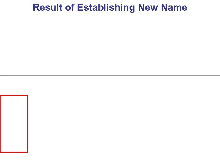 Result of Establishing New Name 