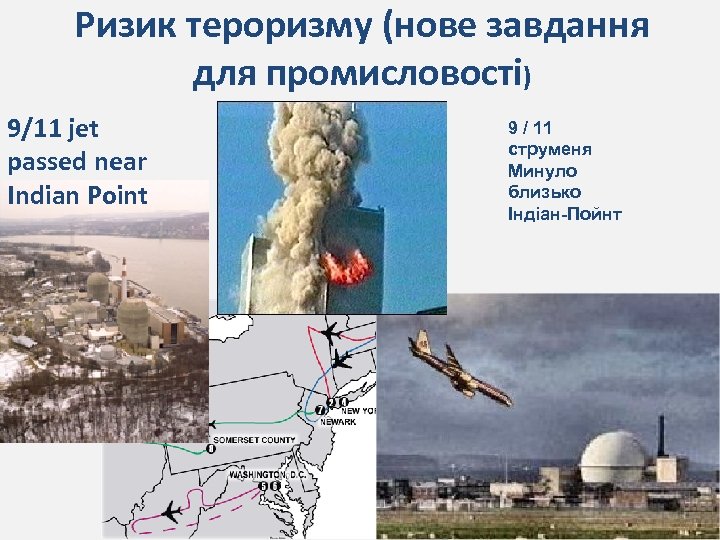 Ризик тероризму (нове завдання для промисловості) 9/11 jet passed near Indian Point 9 /