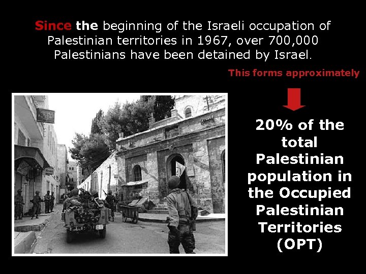 Since the beginning of the Israeli occupation of Palestinian territories in 1967, over 700,
