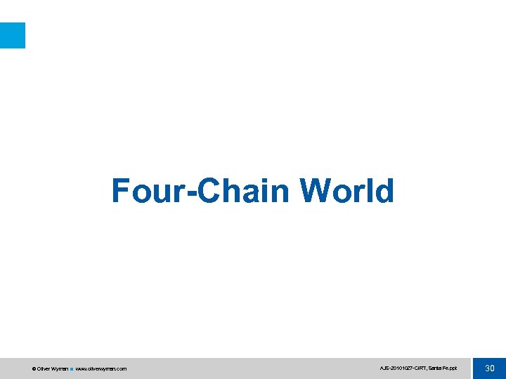 Four-Chain World © Oliver Wyman www. oliverwyman. com AJS 20101027 CIRT, Santa Fe. ppt