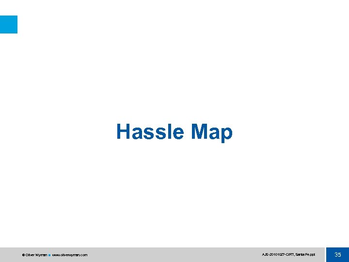 Hassle Map © Oliver Wyman www. oliverwyman. com AJS 20101027 CIRT, Santa Fe. ppt