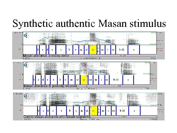 Synthetic authentic Masan stimulus 