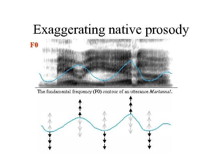 Exaggerating native prosody F 0 The fundamental frequency (F 0) contour of an utterance